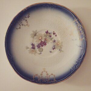 Vintage Blue and White Floral Plate